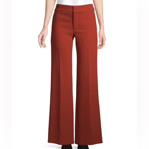 Chloé Red Wide Leg Trousers - Picture 1 of 9